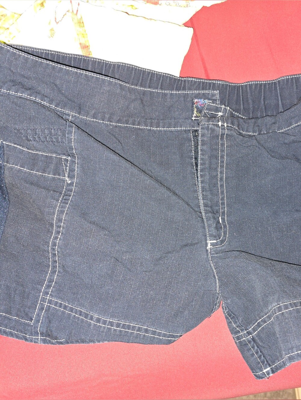 Navy Blue Nike Board Shorts with Contrast Stitching - Picture 2 of 4